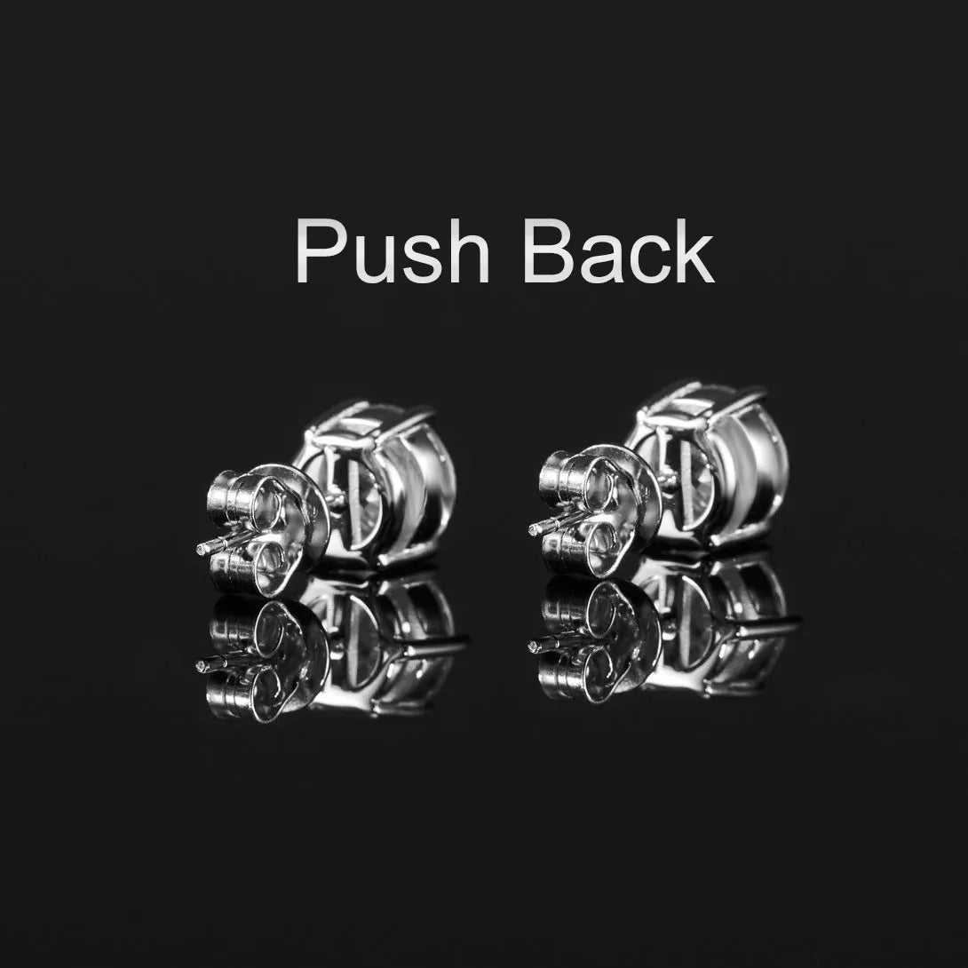 3-14MM AAAA Zircon Stud Earrings Screw/Push Back for Women Men Fashion Trend Wedding Jewelry Party Love Gift