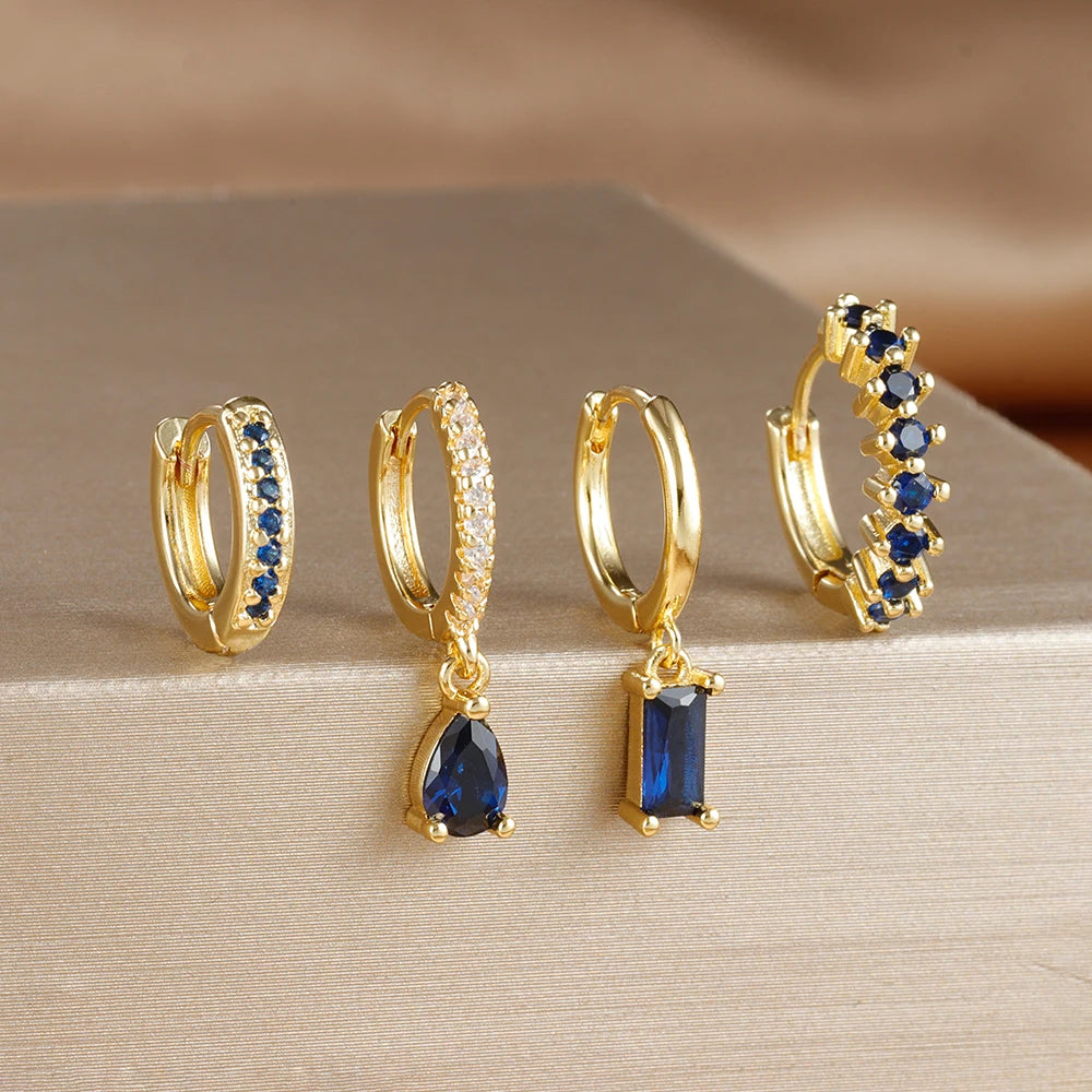 Elegant Crystal Flower Pendant Earrings