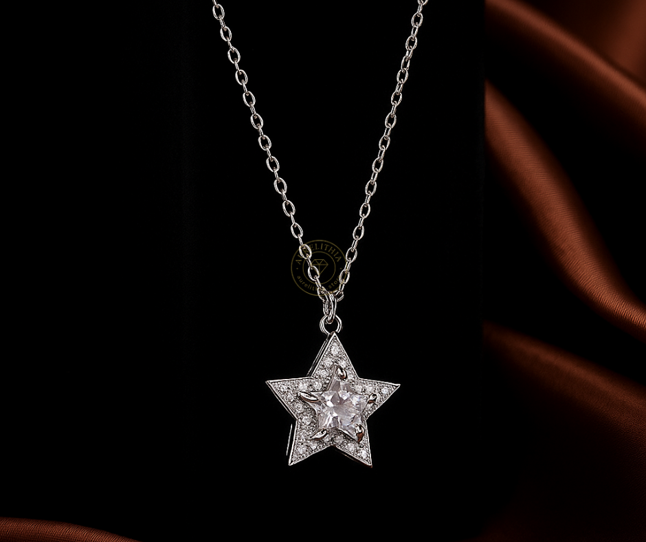 Celestial Elegance Crystal Star Necklace