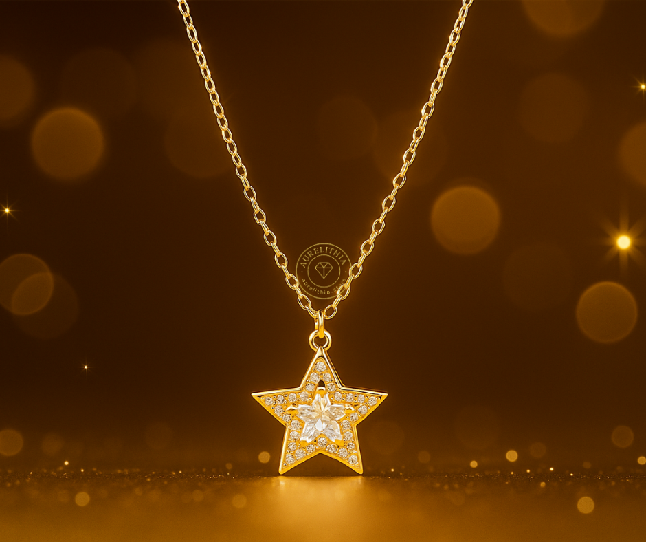 Celestial Elegance Crystal Star Necklace