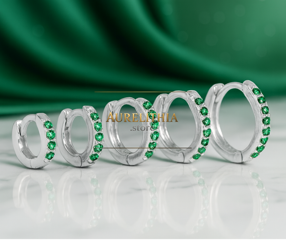 Minimalist Sparkle Hoop Earrings