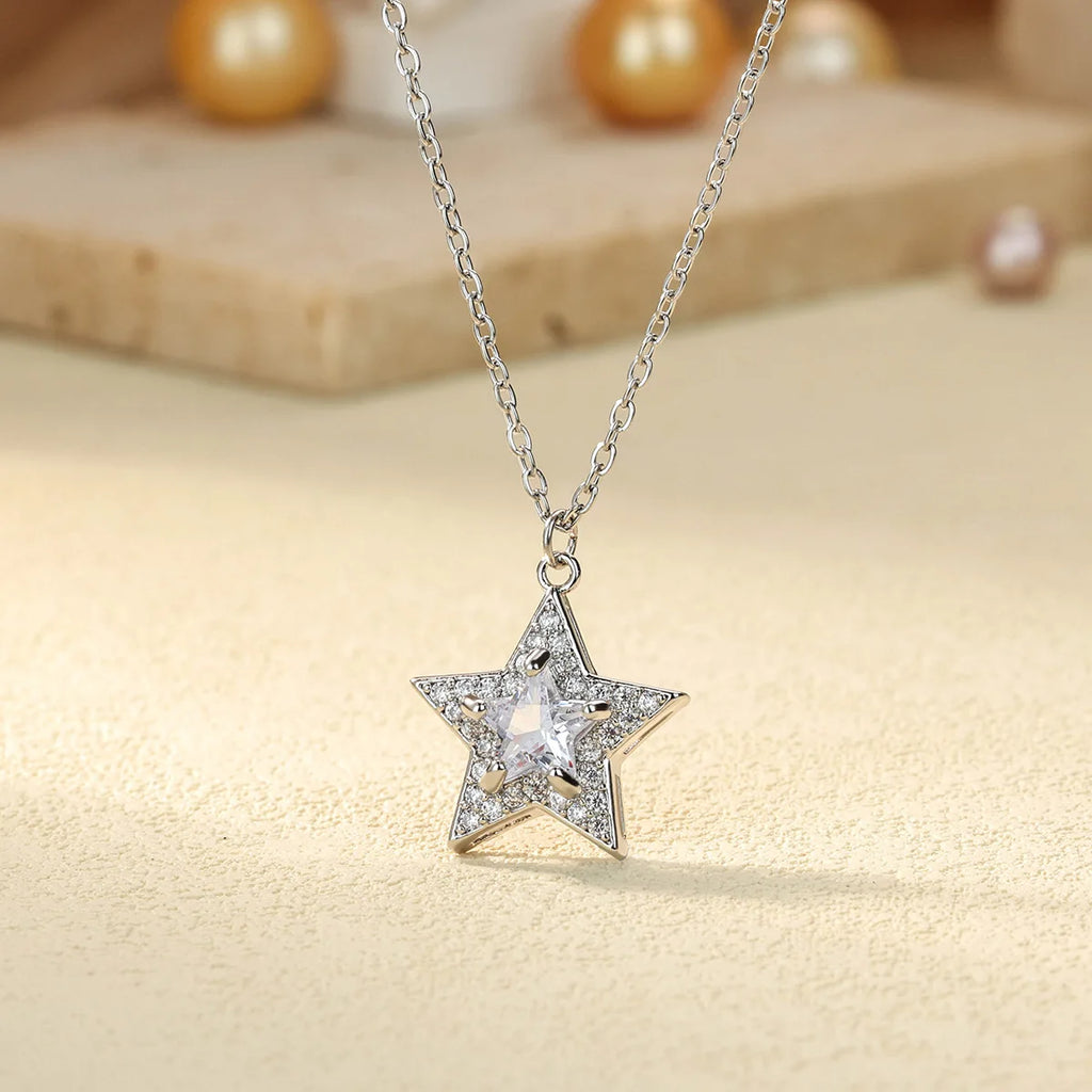 Celestial Elegance Crystal Star Necklace
